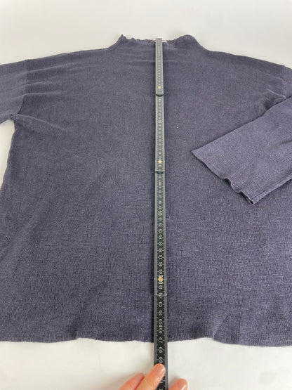 Vintage Issey Miyake Linen Pullover Sweater Dark Navy M
