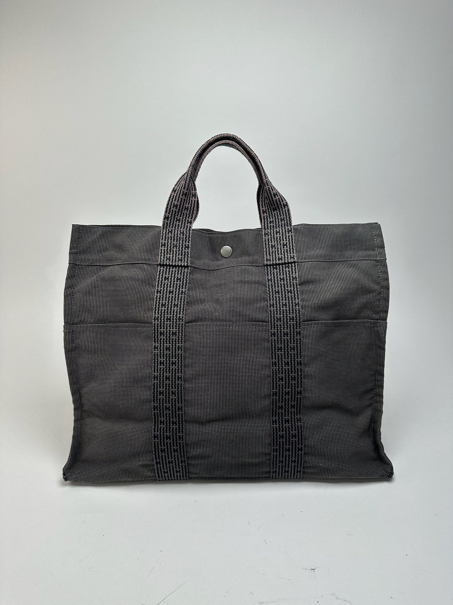 Vintage Hermes cotton bag anthracite