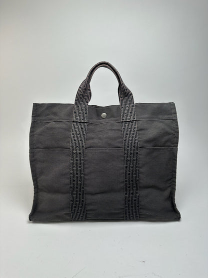Vintage Hermes cotton bag anthracite