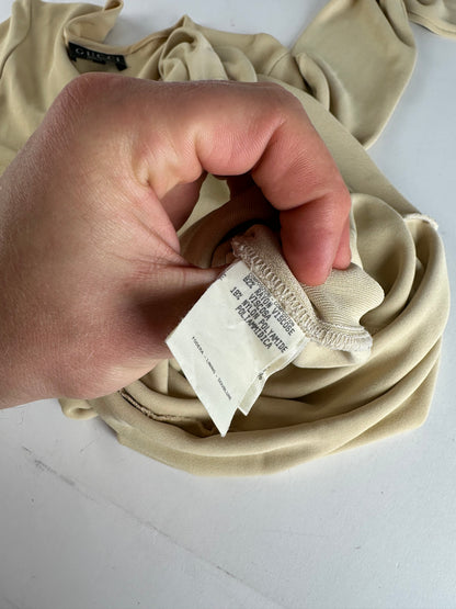 Vintage Gucci Viscose Dress M Beige