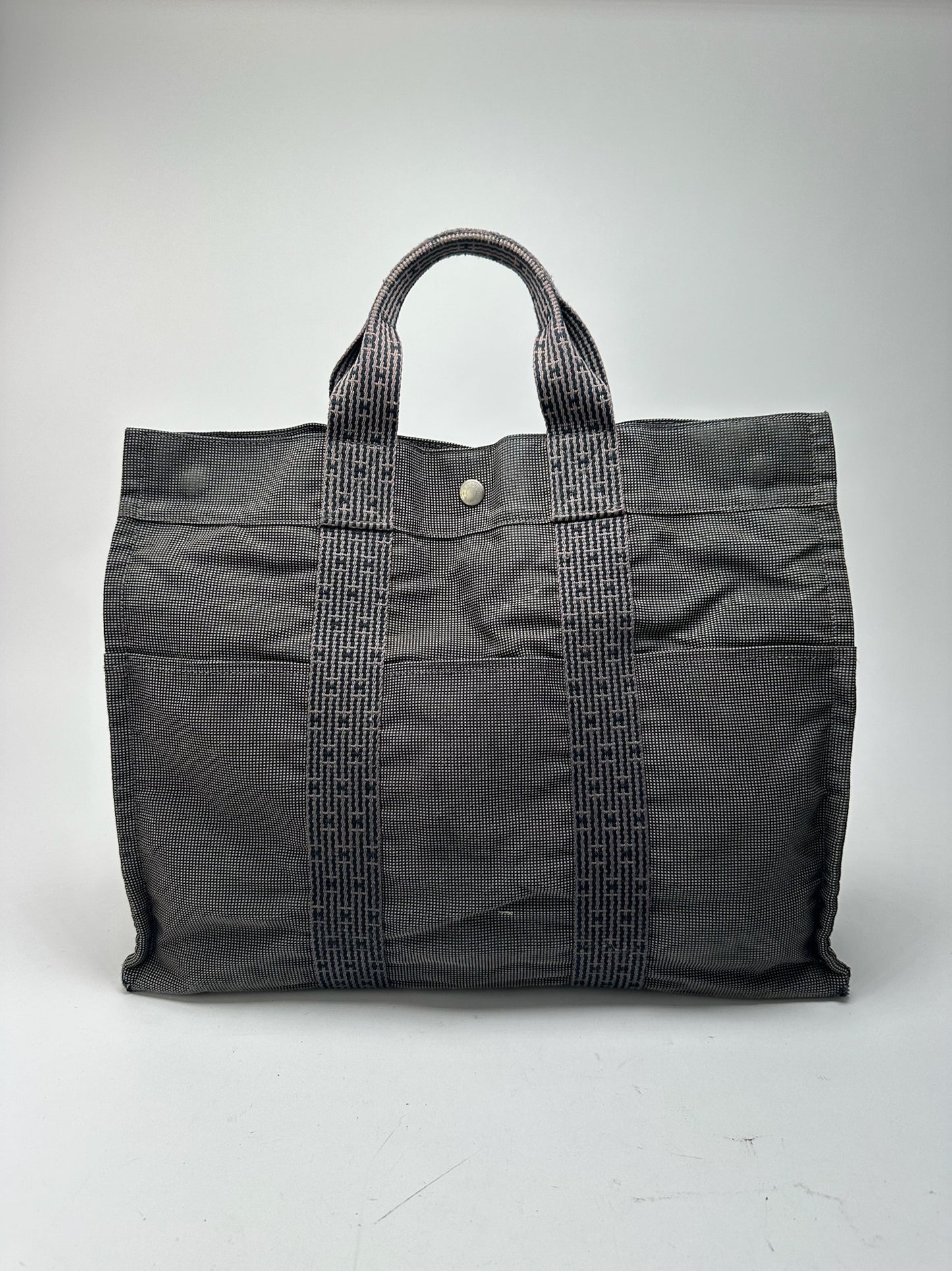 Vintage Hermes cotton bag anthracite