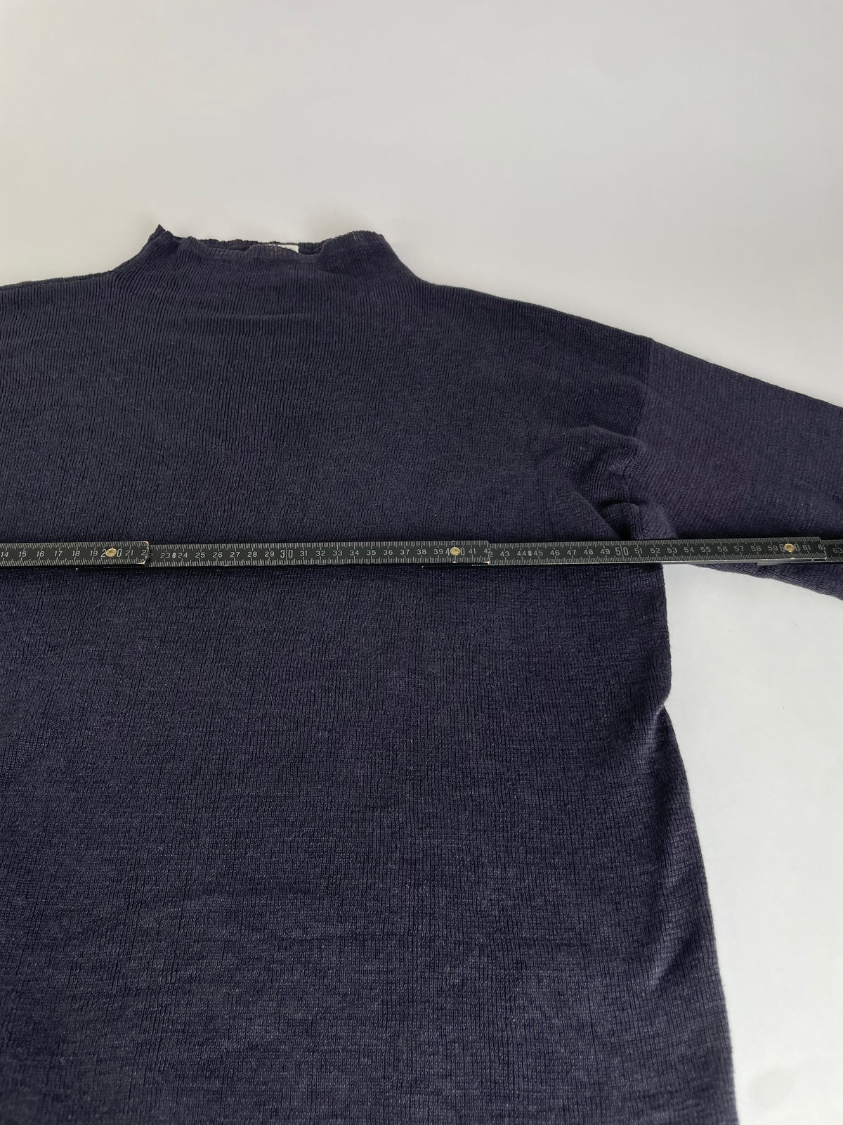 Vintage Issey Miyake Linen Pullover Sweater Dark Navy M