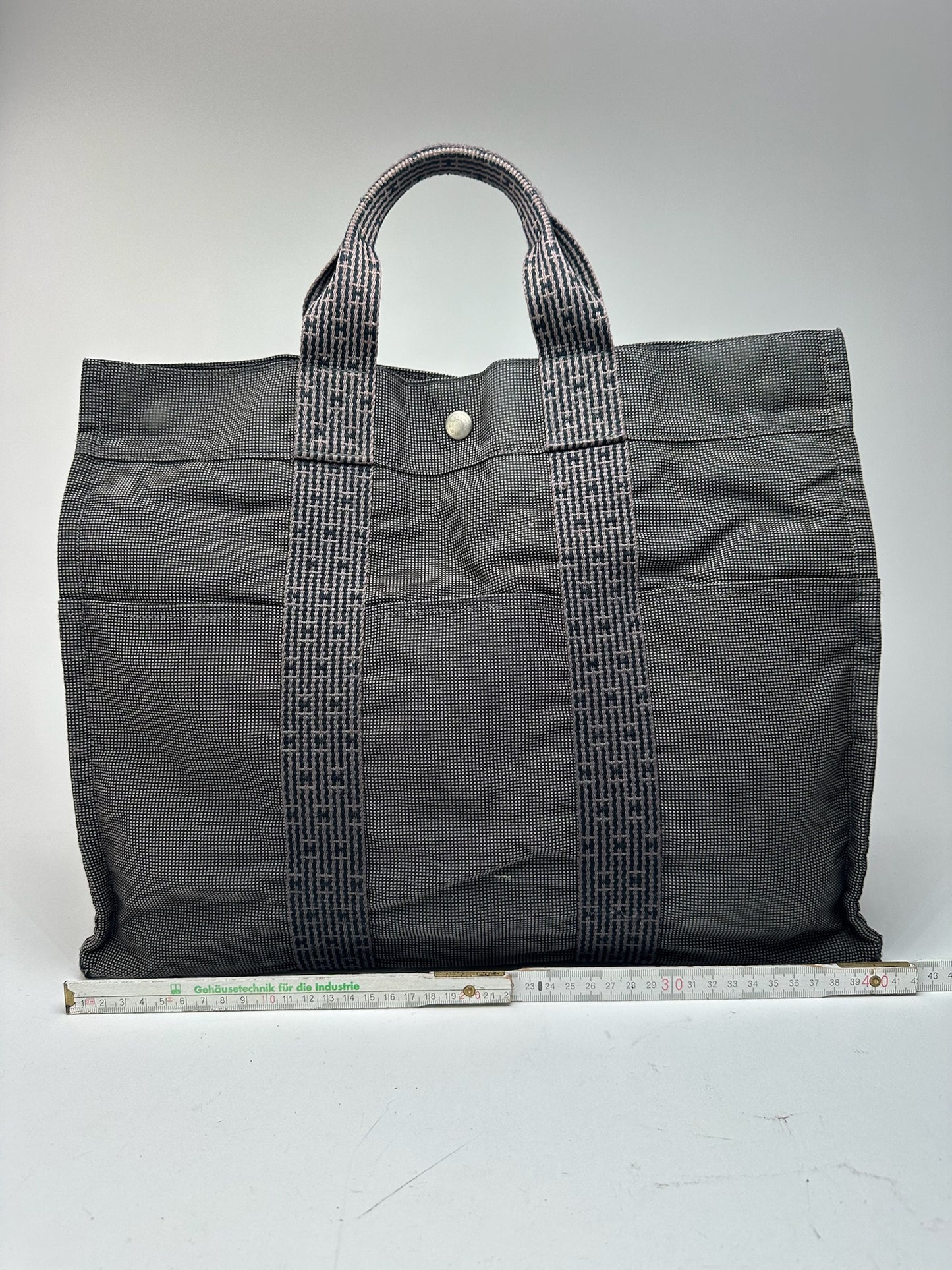 Vintage Hermes cotton bag anthracite