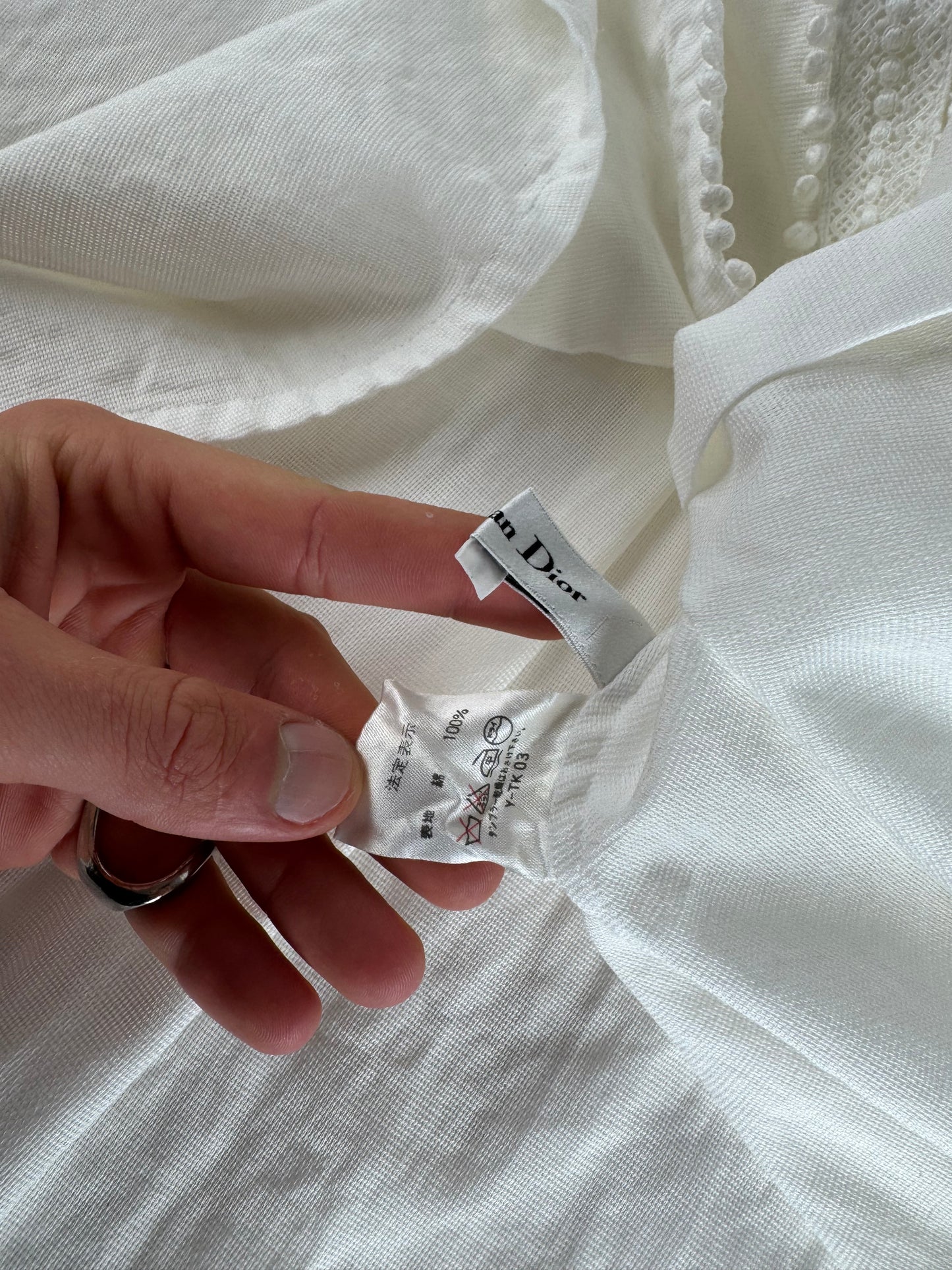 Vintage Dior Blouse Shirt White M