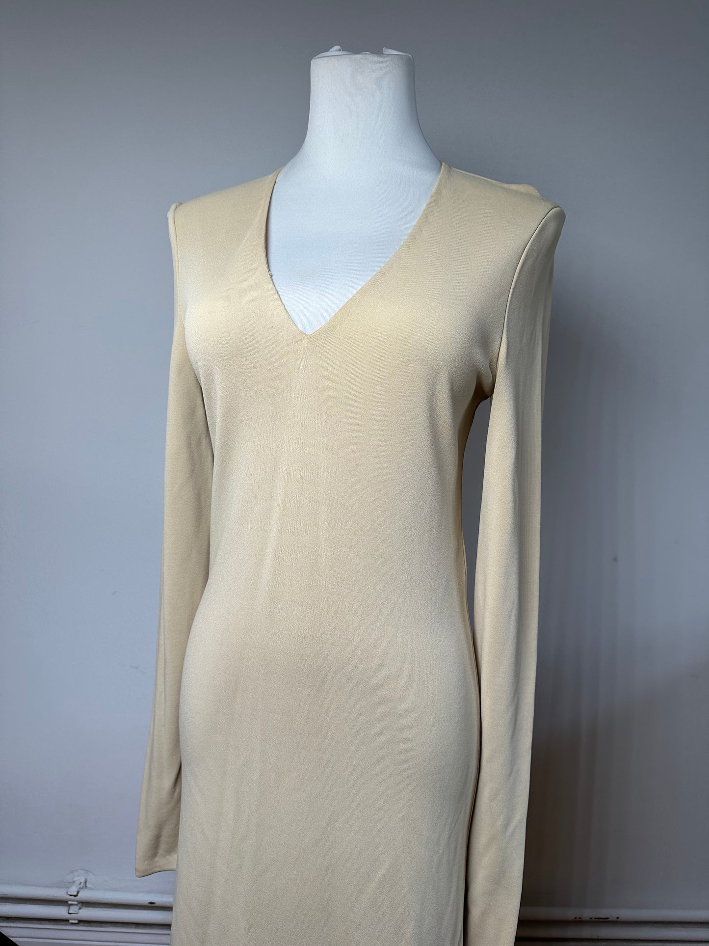 Vintage Gucci Viscose Dress M Beige