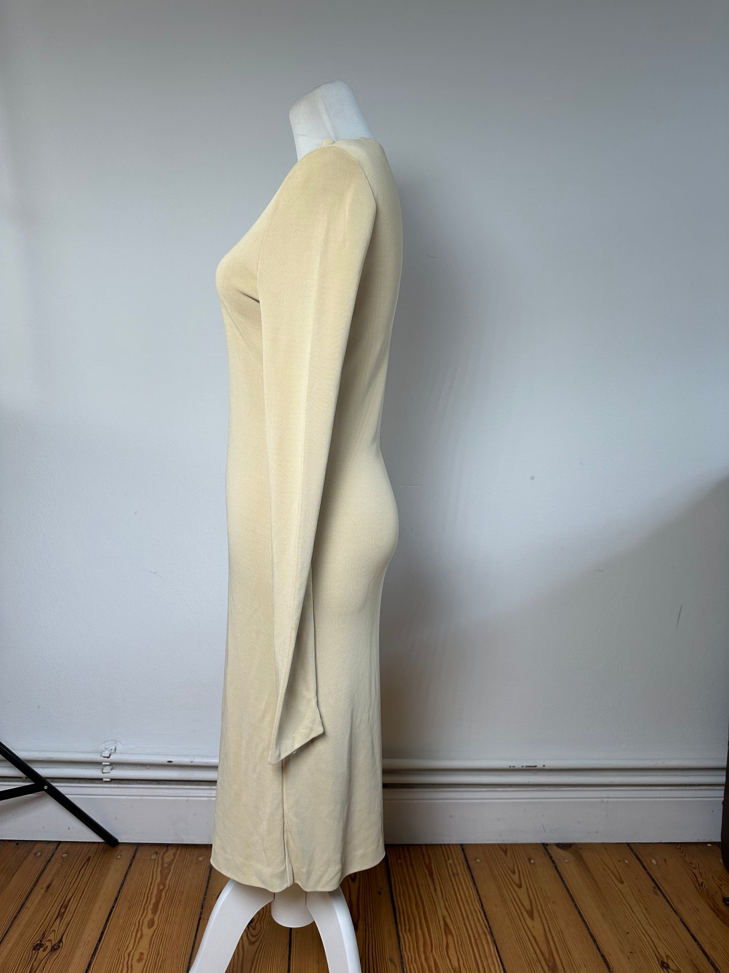 Vintage Gucci Viscose Dress M Beige