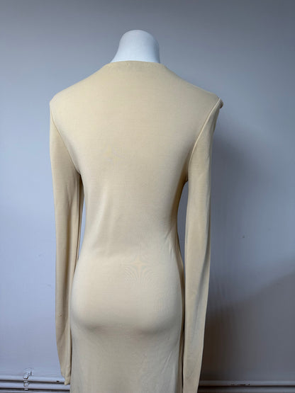 Vintage Gucci Viscose Dress M Beige