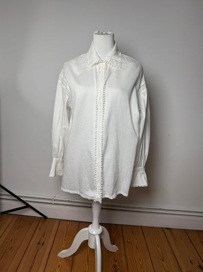Vintage Dior Blouse Shirt White M