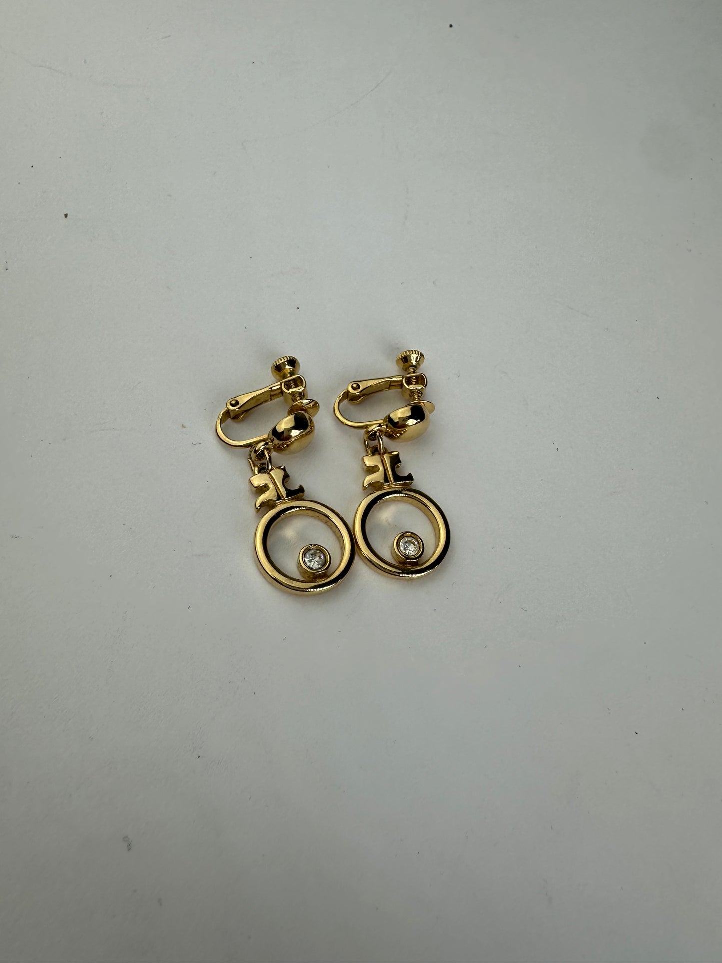 Vintage Courreges Gold Plated Ear Rings / Clipper Gold