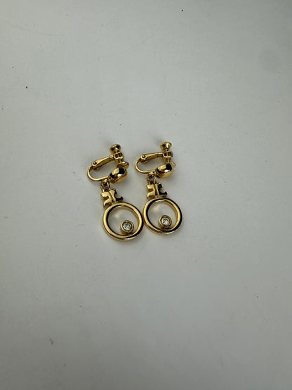 Vintage Courreges Gold Plated Ear Rings / Clipper Gold