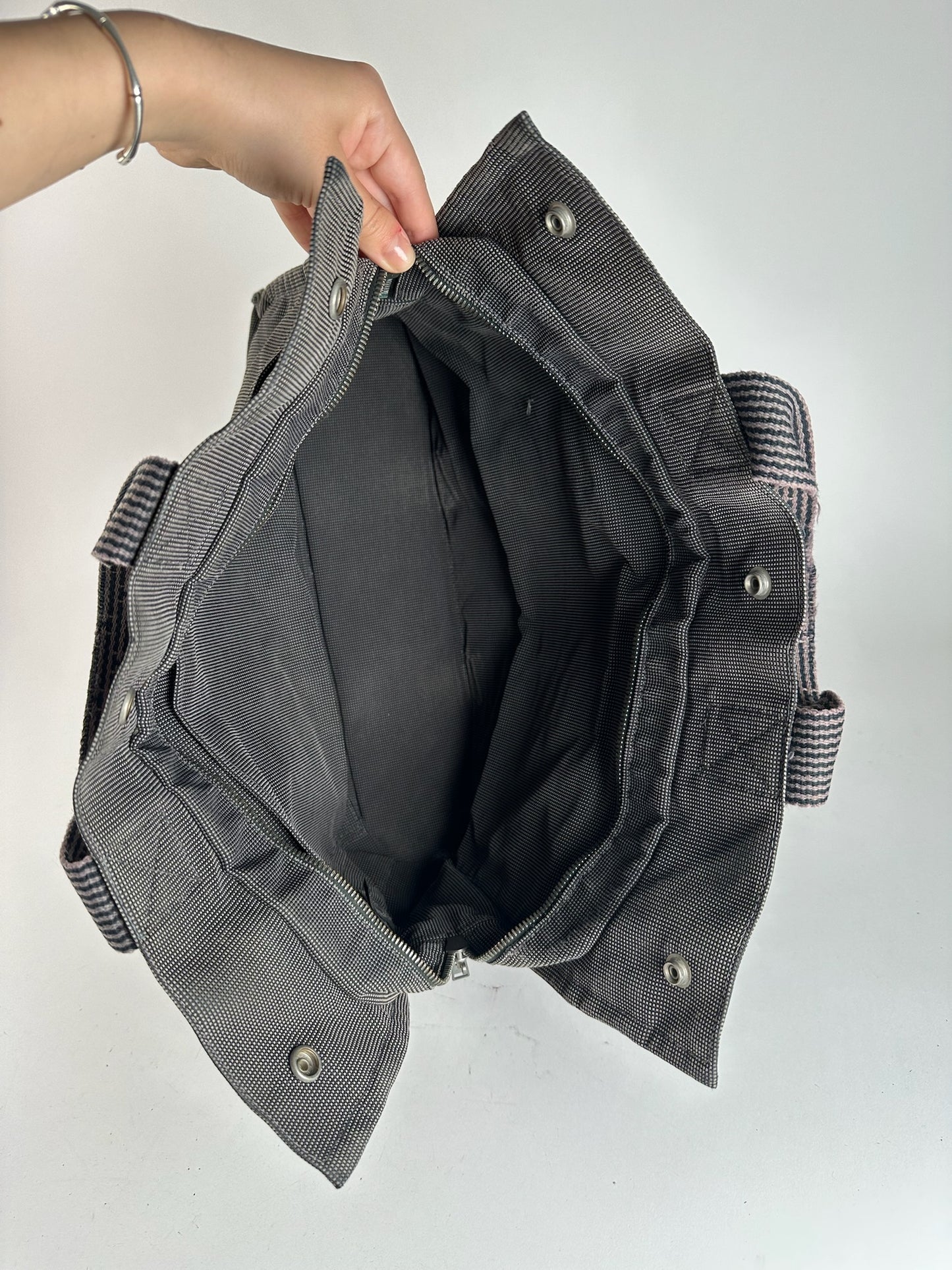 Vintage Hermes cotton bag anthracite