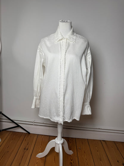 Vintage Dior Blouse Shirt White M
