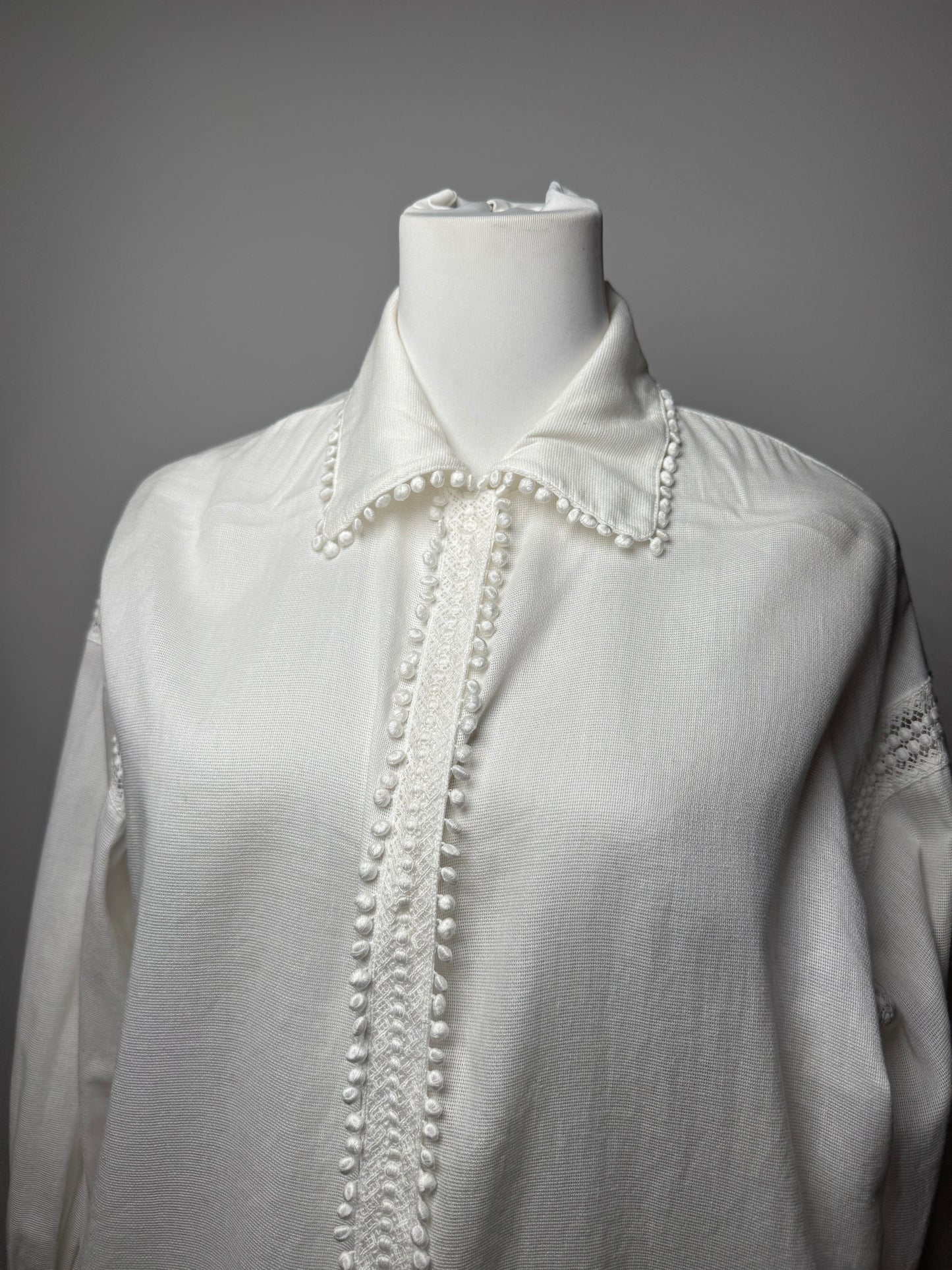 Vintage Dior Blouse Shirt White M