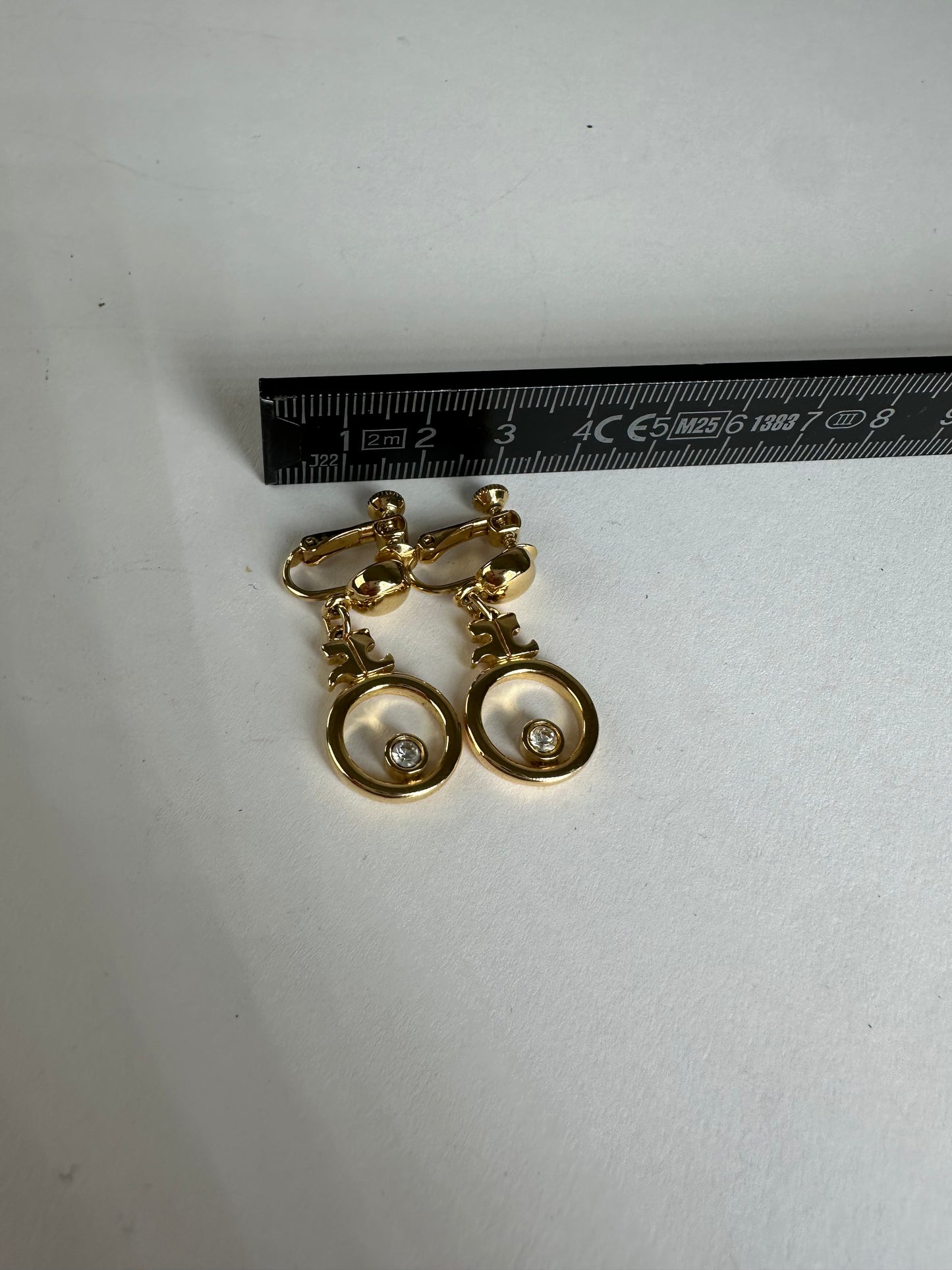 Vintage Courreges Gold Plated Ear Rings / Clipper Gold