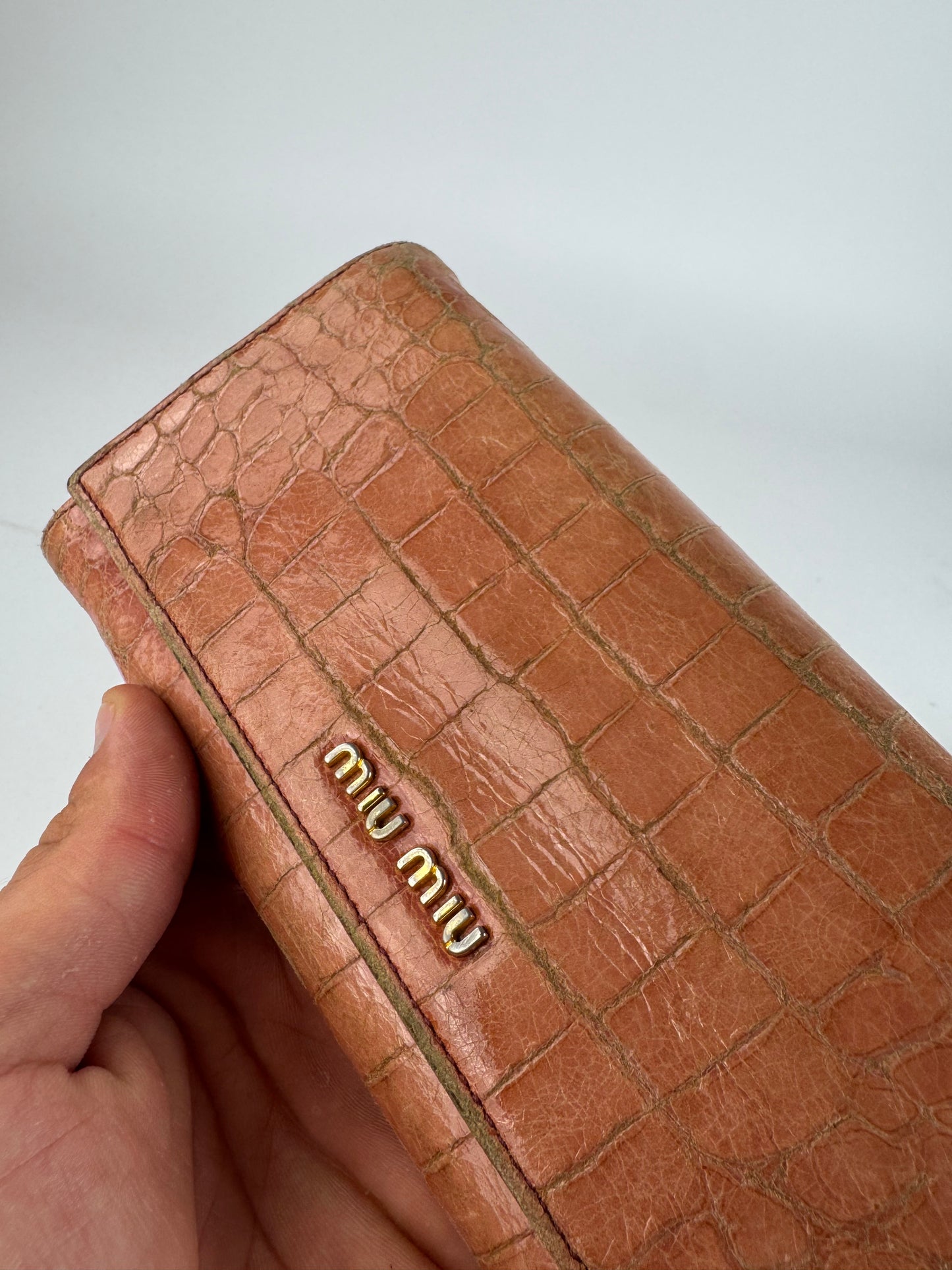 Vintage Miu Miu Leather Wallet orange