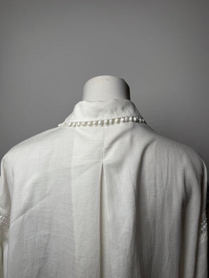 Vintage Dior Blouse Shirt White M