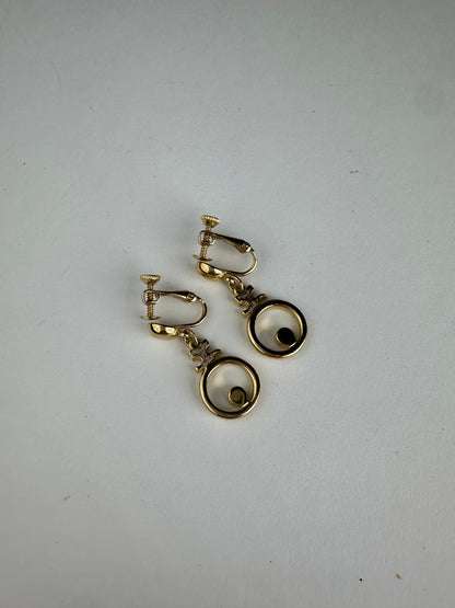 Vintage Courreges Gold Plated Ear Rings / Clipper Gold