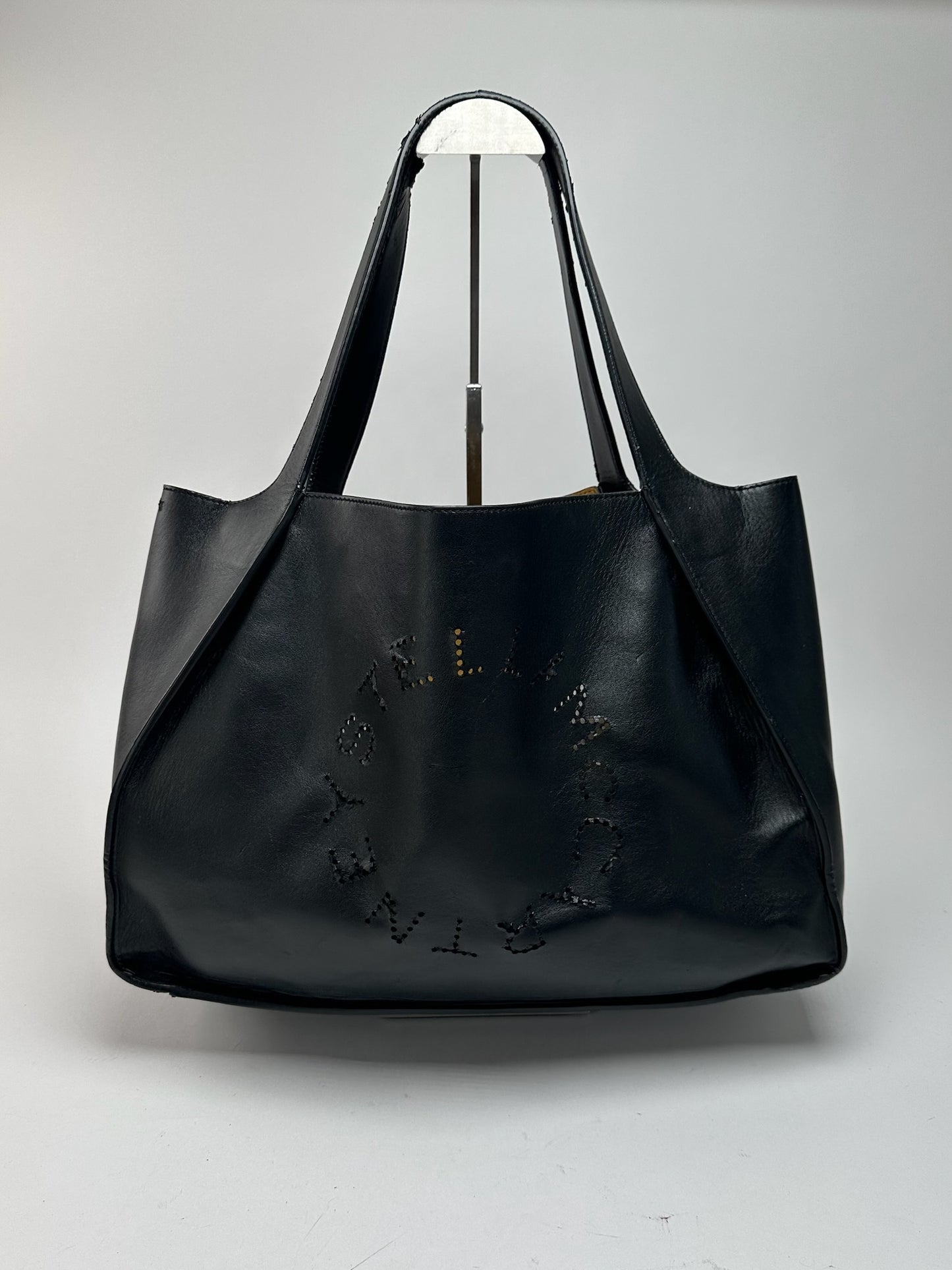 Sac vintage en cuir vegan avec logo Stella Mc Cartney noir