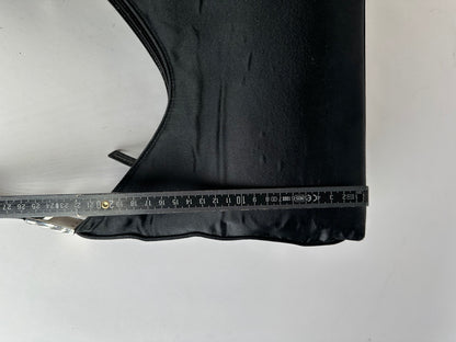 Vintage Gucci Nylon Hobo Bag Black Silver