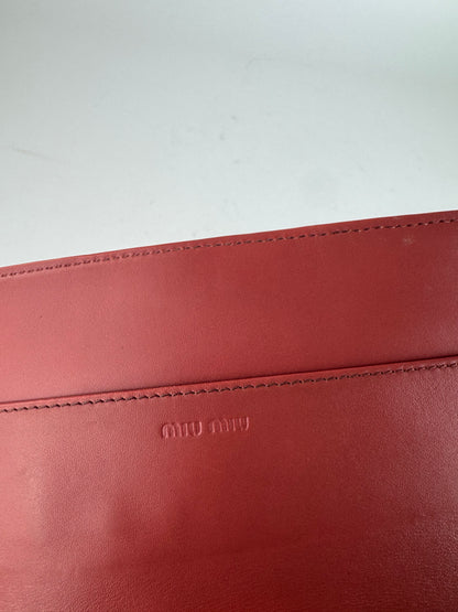 Vintage Miu Miu Leather Wallet orange