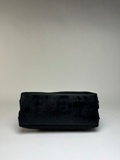 Vintage Gucci Nylon Hobo Bag Black Silver