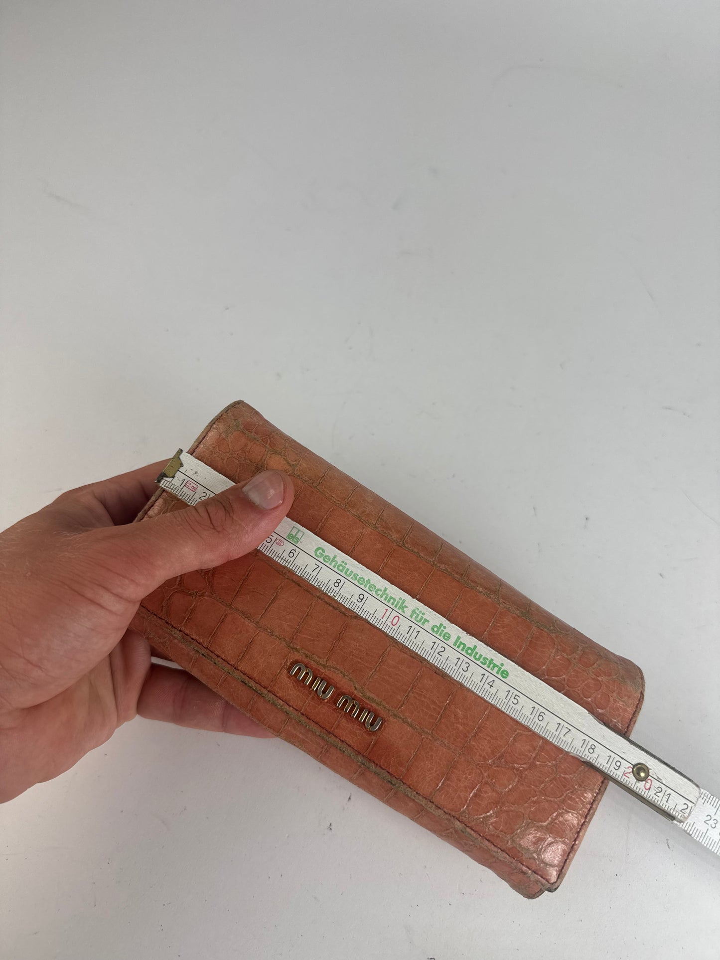 Vintage Miu Miu Leather Wallet orange