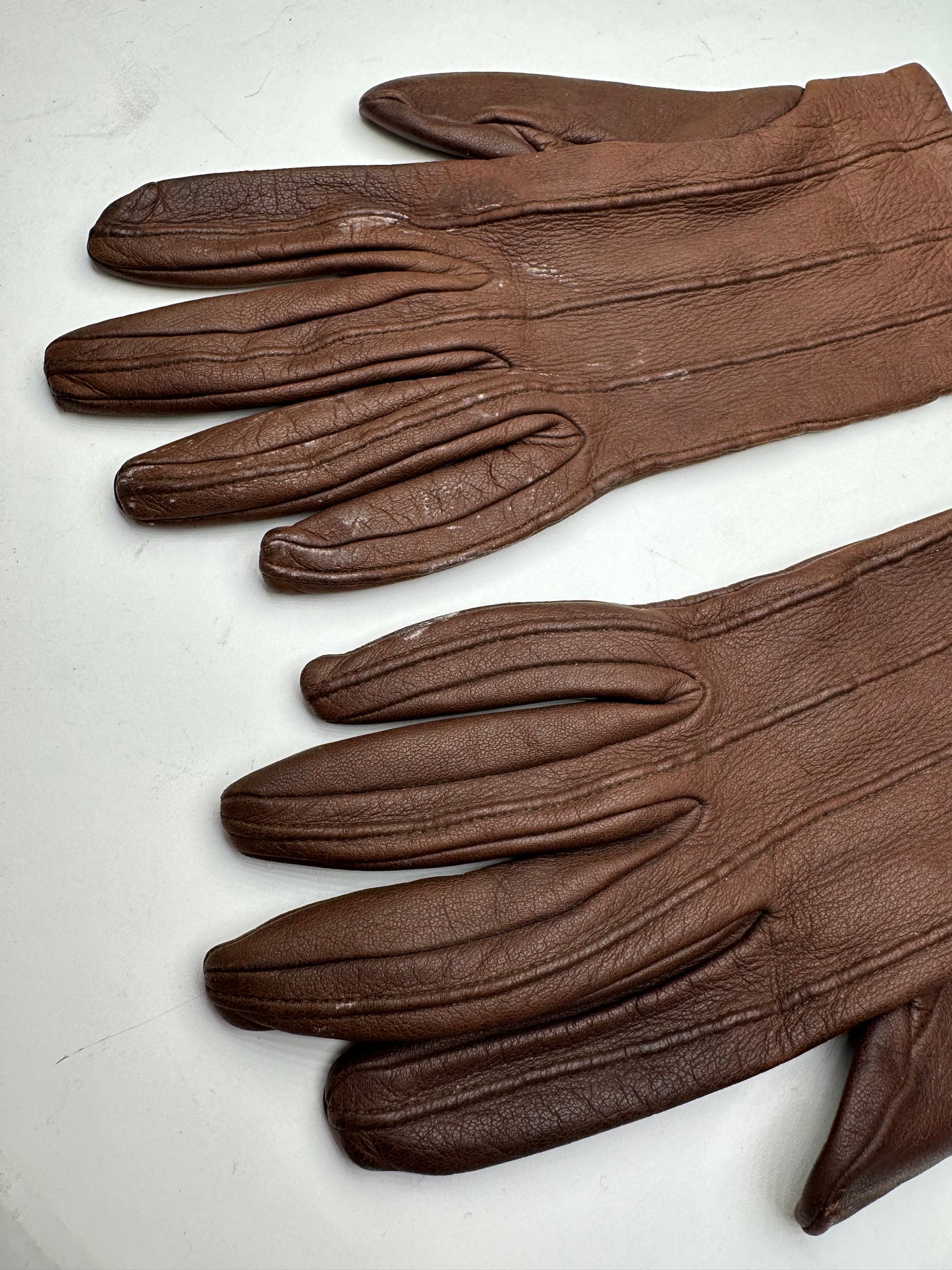 Vintage Loewe Madrid Leather Gloves Brown