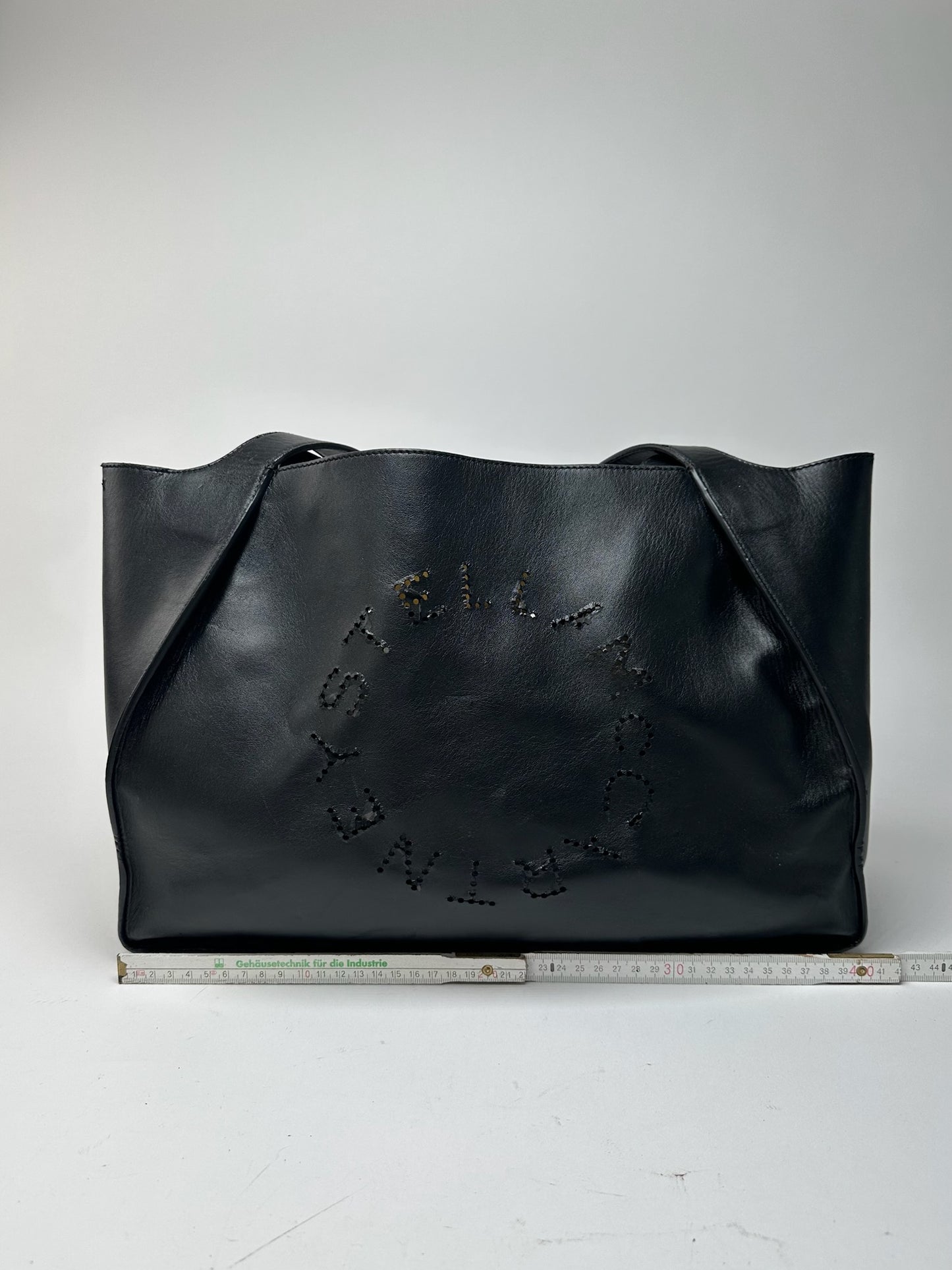 Sac vintage en cuir vegan avec logo Stella Mc Cartney noir