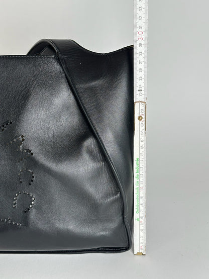 Sac vintage en cuir vegan avec logo Stella Mc Cartney noir