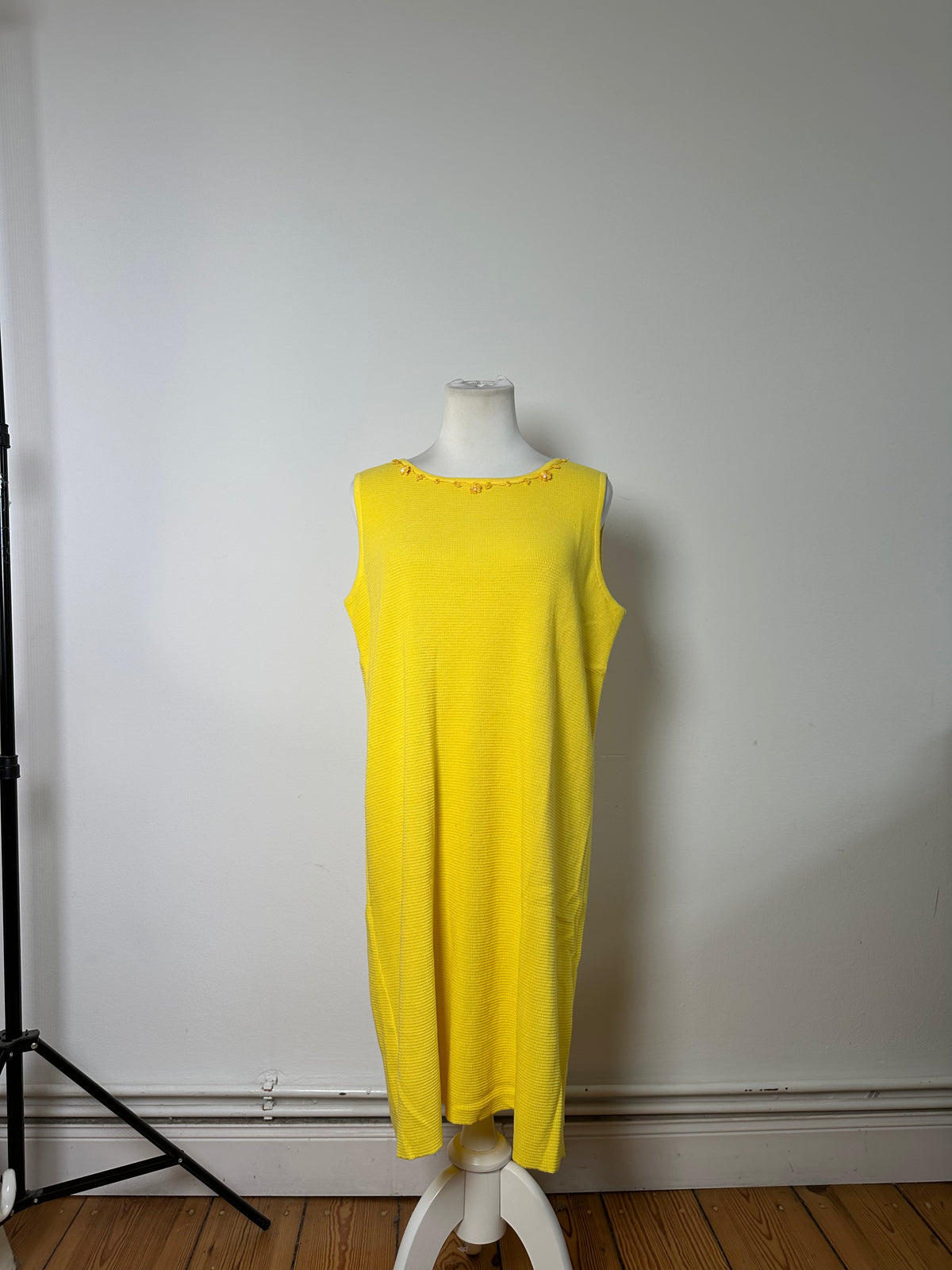 Vintage Issey Miyake Sleeveless Dress Bright Yellow M