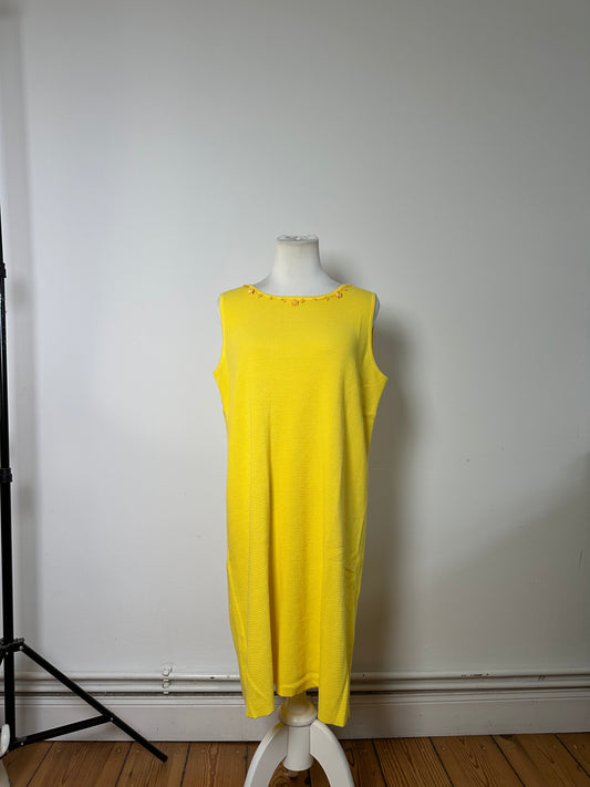 Vintage Issey Miyake Sleeveless Dress Bright Yellow M