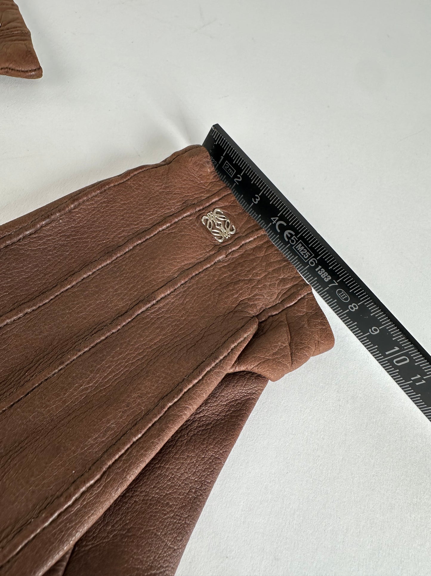 Vintage Loewe Madrid Leather Gloves Brown
