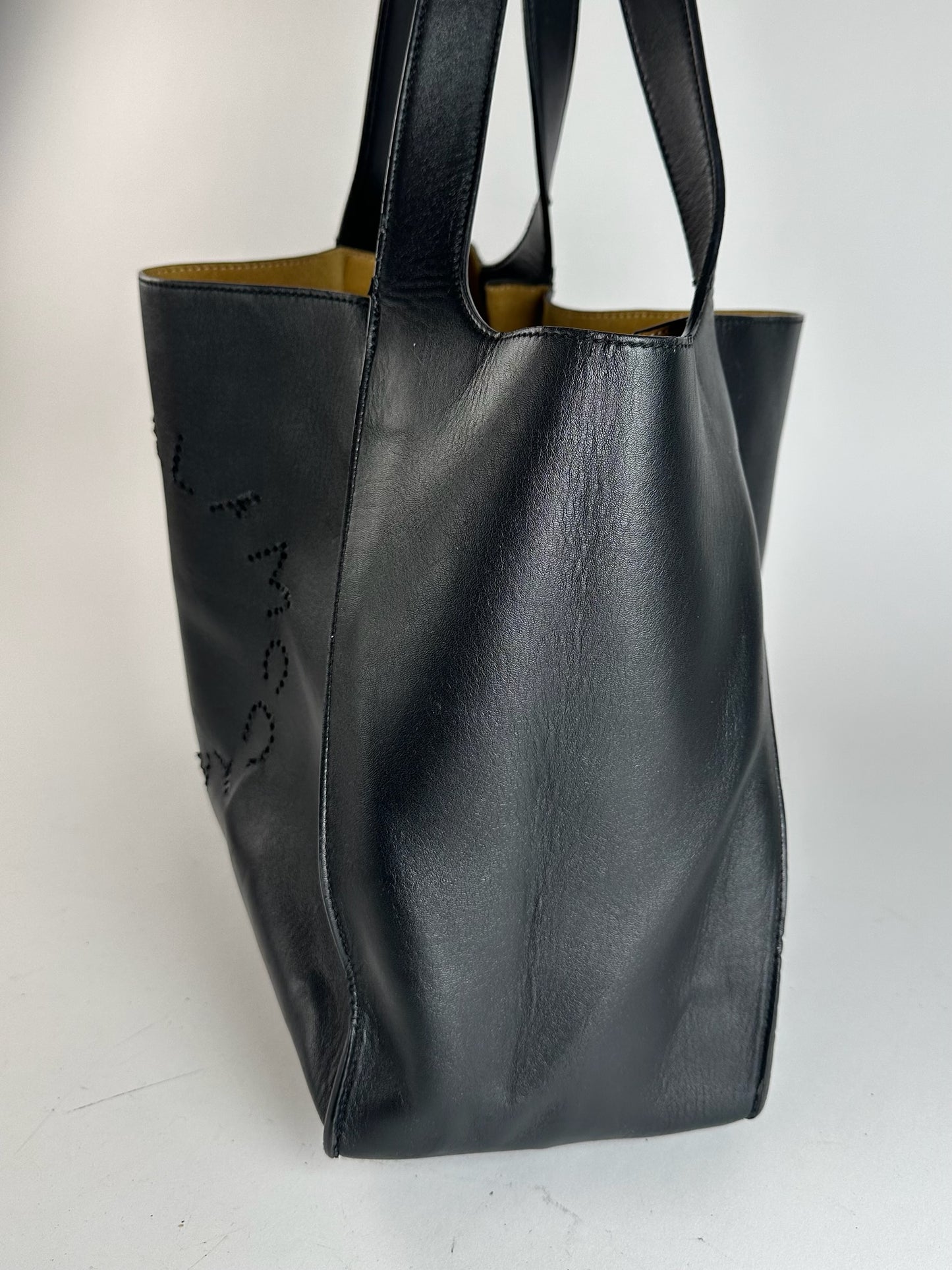 Sac vintage en cuir vegan avec logo Stella Mc Cartney noir