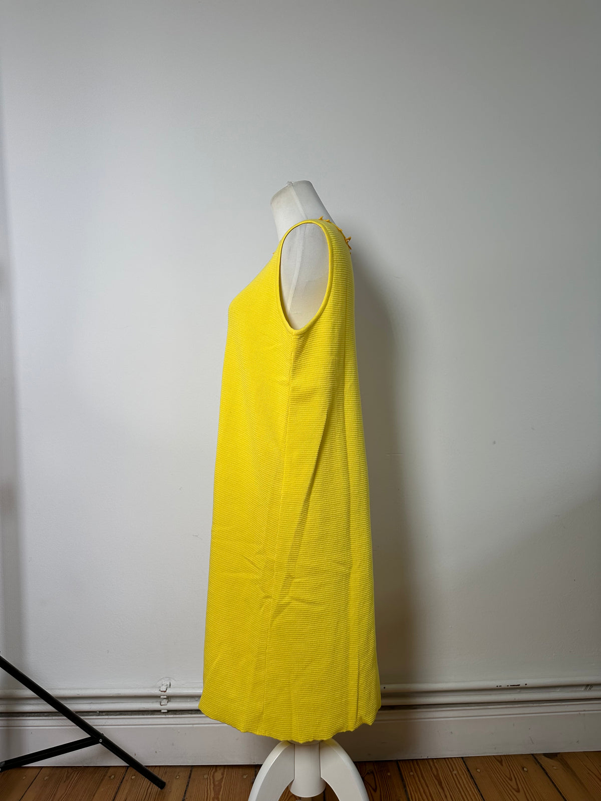 Vintage Issey Miyake Sleeveless Dress Bright Yellow M