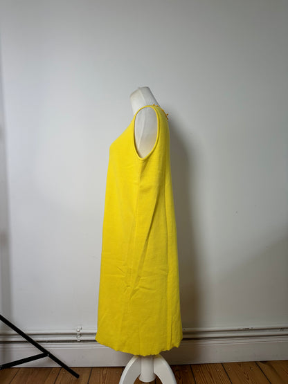 Vintage Issey Miyake Sleeveless Dress Bright Yellow M