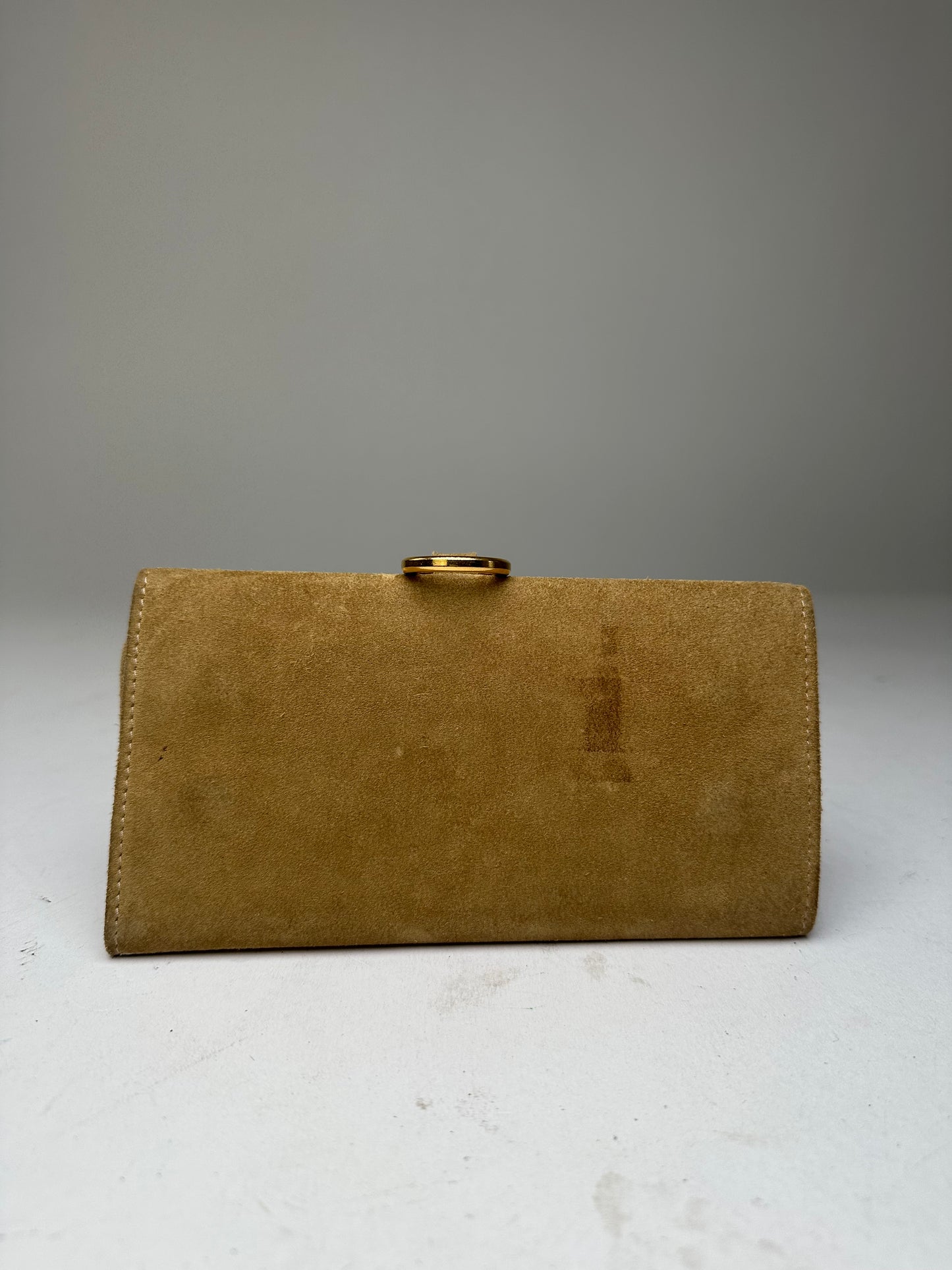 Vintage Loewe Suede Wallet Tan
