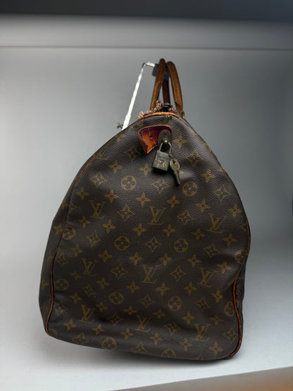 Sac de sport vintage Louis Vuitton Monogram 60keepball en cuir marron