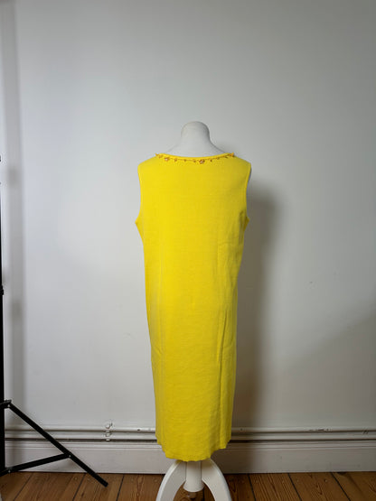 Vintage Issey Miyake Sleeveless Dress Bright Yellow M