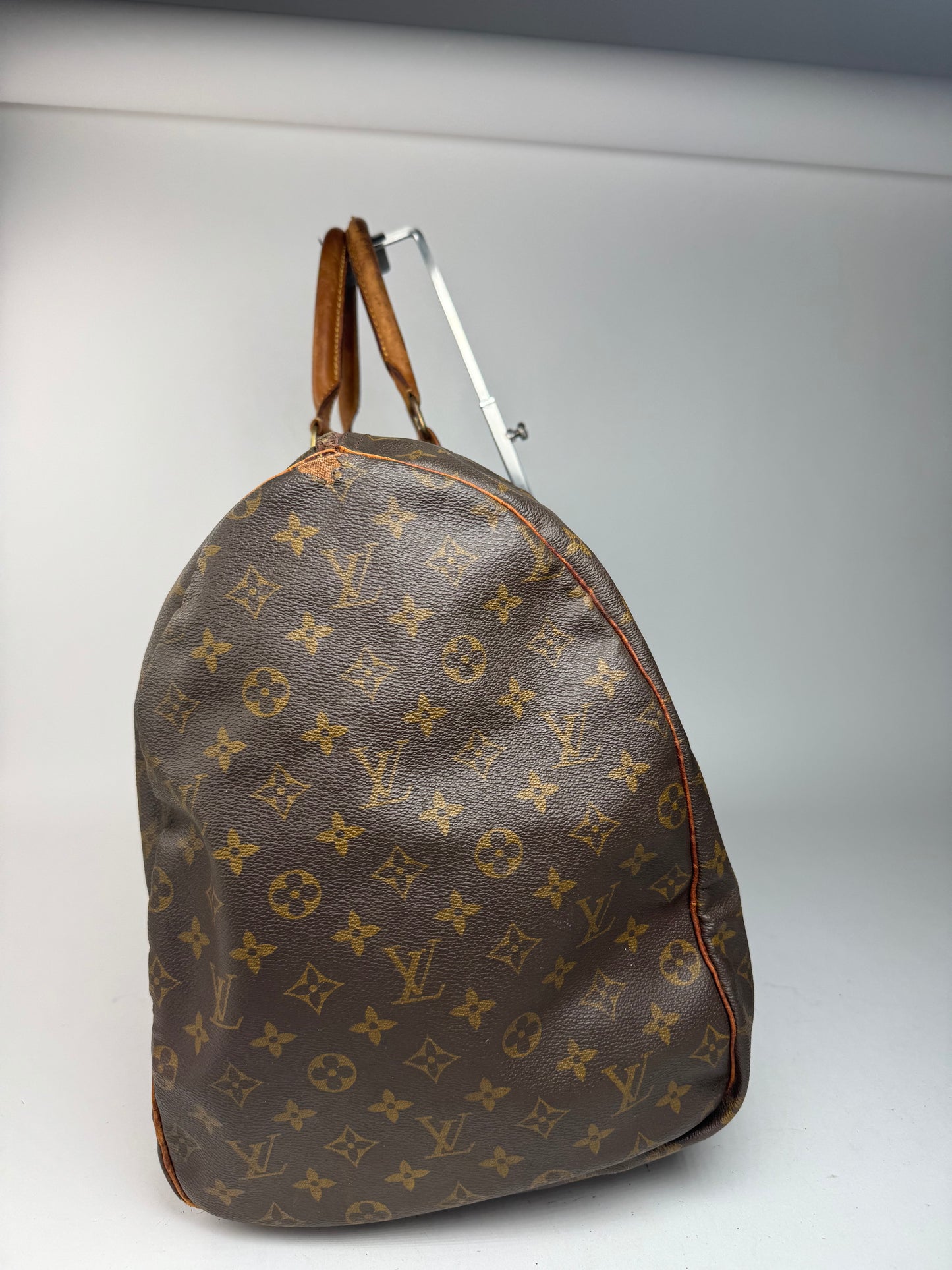 Sac de sport vintage Louis Vuitton Monogram 60keepball en cuir marron
