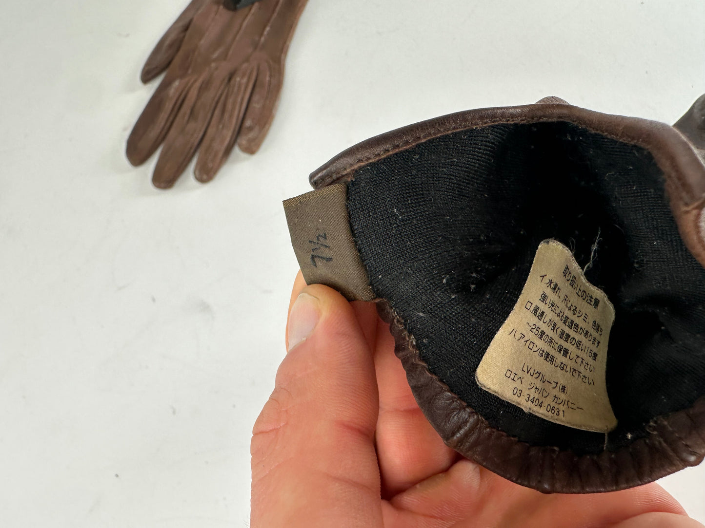 Vintage Loewe Madrid Leather Gloves Brown