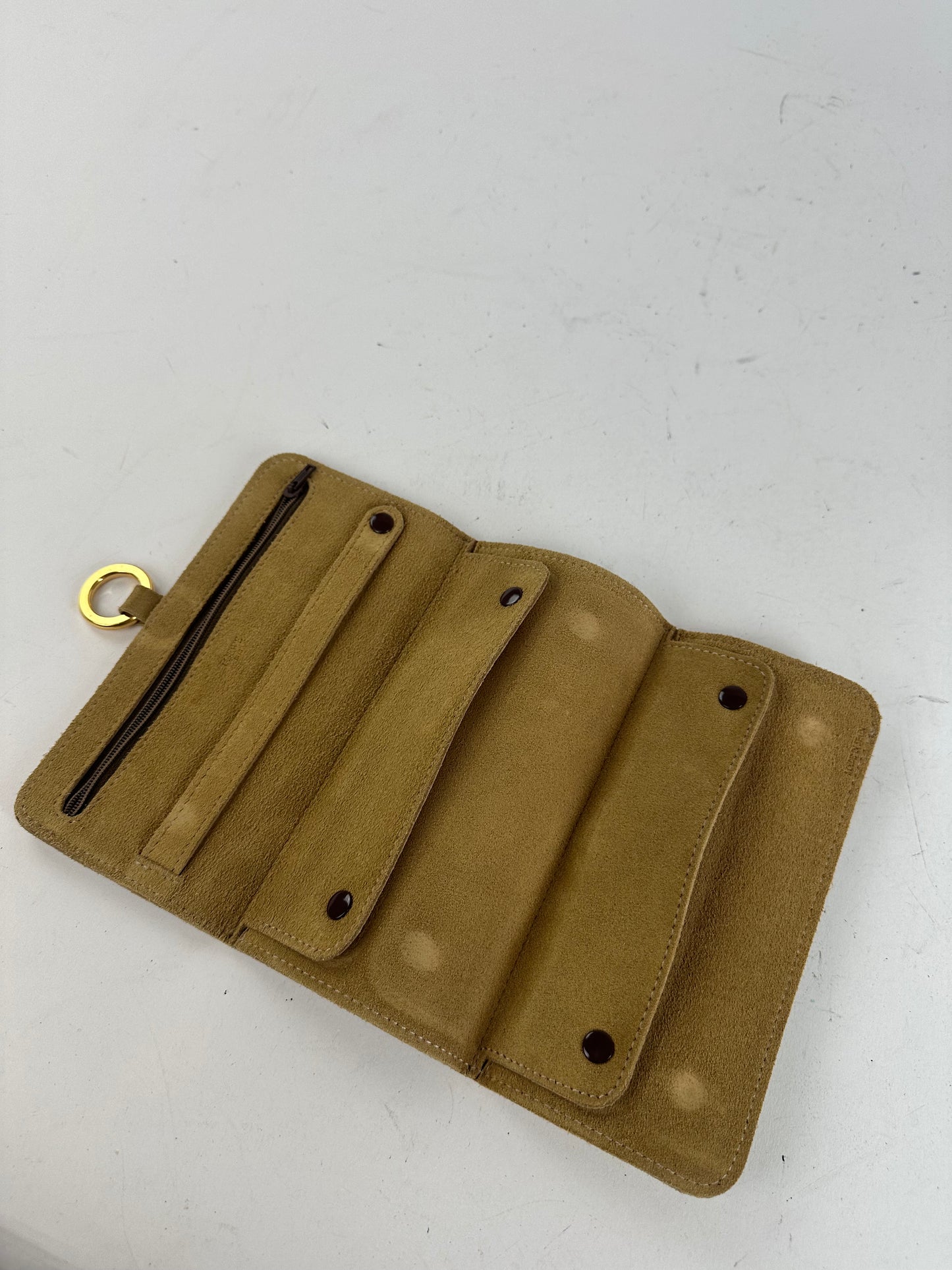 Vintage Loewe Suede Wallet Tan