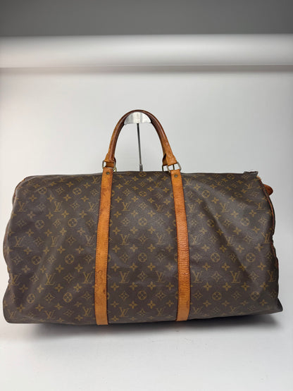 Sac de sport vintage Louis Vuitton Monogram 60keepball en cuir marron