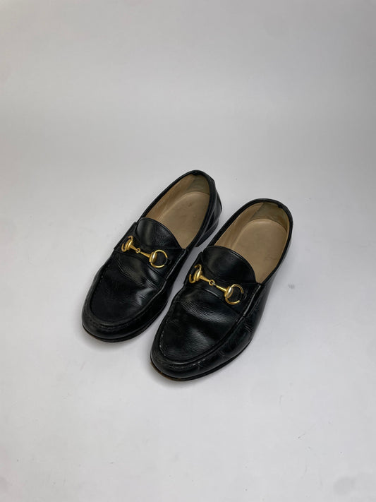 Vintage Gucci Men's Leather Horsebit Loafers Early 2000s Black EU41