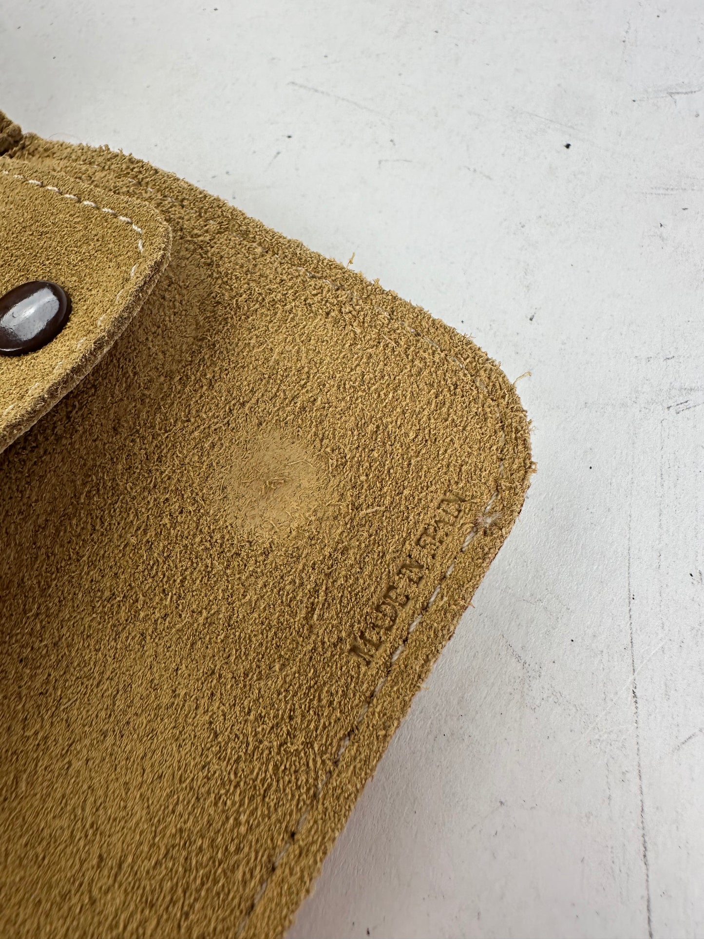 Vintage Loewe Suede Wallet Tan