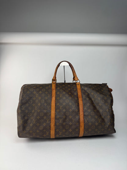 Sac de sport vintage Louis Vuitton Monogram 60keepball en cuir marron
