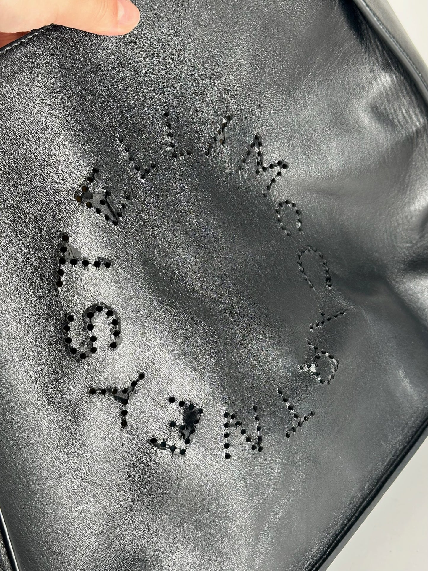 Sac vintage en cuir vegan avec logo Stella Mc Cartney noir