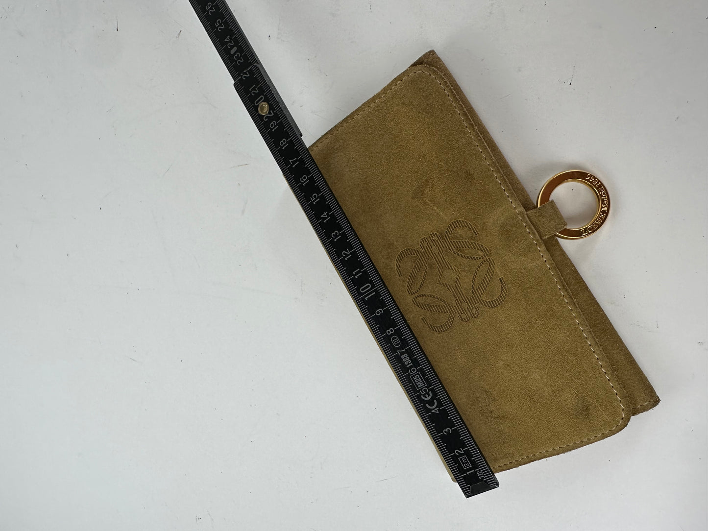 Vintage Loewe Suede Wallet Tan
