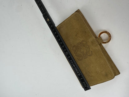 Vintage Loewe Suede Wallet Tan
