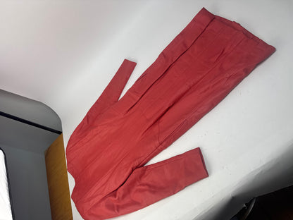 Vintage Courreges Leather Coat red