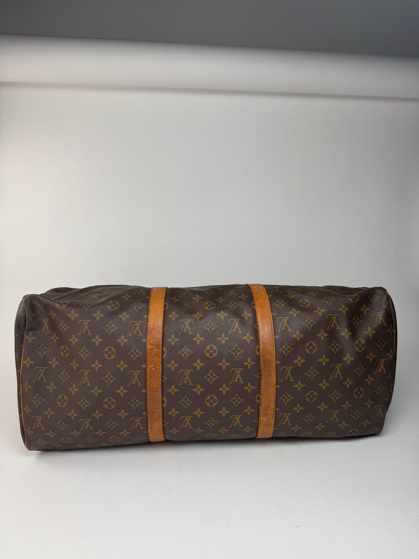 Sac de sport vintage Louis Vuitton Monogram 60keepball en cuir marron